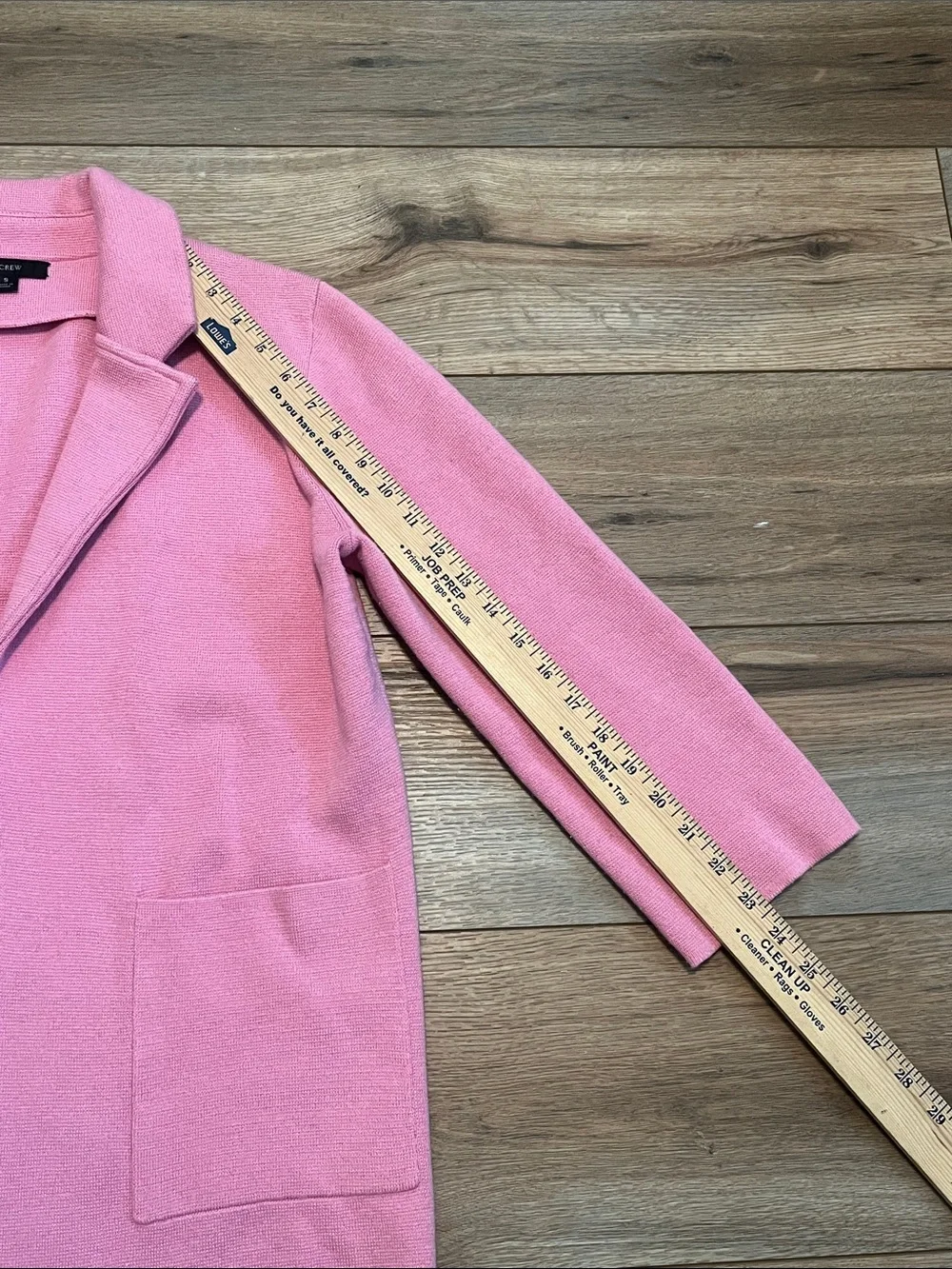 J.Crew Pink Merino Wool Blend Open Front Sophie Sweater Blazer Women’s Small